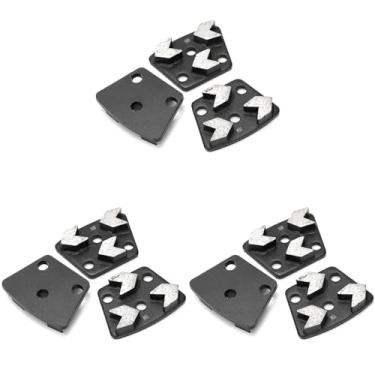 Imagem de 9 Peças Moedor de Diamante Conjunto de Discos de Ferramenta de Corte de Sapatos de Concreto Preto, Alto Desempenho de Moagem, Fácil de Instalar, para Máquina de Moagem de Concreto