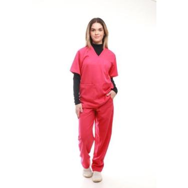 Imagem de Scrub Masculino Feminino Gabardine Uniformes Camisa e Calça  - Pronta 