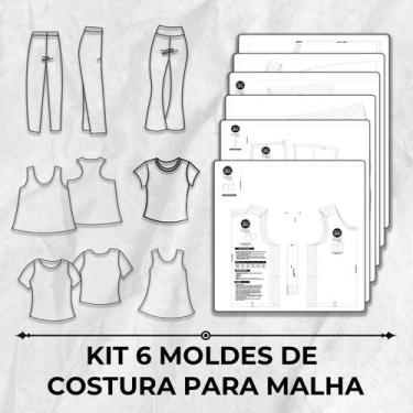 Imagem de Kit 6 moldes de costura para malha by Marlene Mukai - EDITORA CLUBE DA