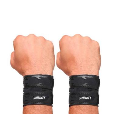 Imagem de Munhequeira de Compressão Treino Alto Rendimento Ajustável 2 Unidades 