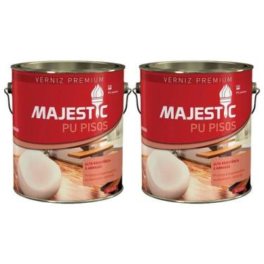 Imagem de Kit 2 Verniz Piso Madeira Majestic 3,6L Pu Incolor Brilhante - Renner