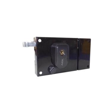 Imagem de Fechadura Manual Tetra Sobrepor Pino Tripo Trava Seguranca Agl, Preto