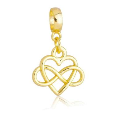 Imagem de Berloque Coração Infinito Banhado a Ouro 18k - Work Semijoias