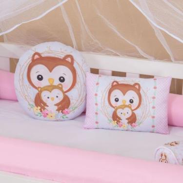 Imagem de Kit Almofada 2 Peças Decorativa Menina para Bebe Infantil - Zan Baby, 