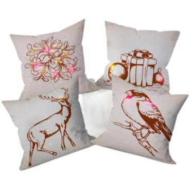 Imagem de Kit 4 Capas de Almofadas Natalinas Decoração - Gabi Flor Confecções, N