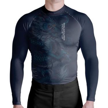 Imagem de Rash Guard Atlética Esportes Dragão Chinês, M, Azul