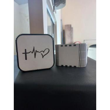 Imagem de Caixa Decorativa Mdf 10x10 - Artesanal 