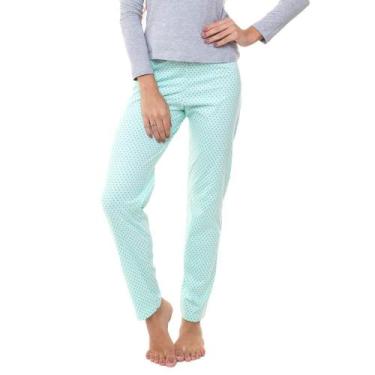 Imagem de Calça Feminina E-Pijama By Sepie 5113 Poliviscose - Verde Poá, Verde p