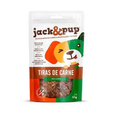 Imagem de Petisco Jack&Pup Tiras de Carne para Cães 50g