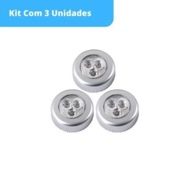 Imagem de Kit com 3 Luminárias Lampadas Led para Armário Guarda Roupa Escritório