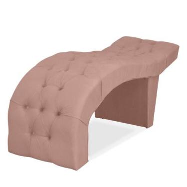 Imagem de Maca Estofada Clínica Salão Estética Suede Eduarda Cor:Rosê - Tatite D