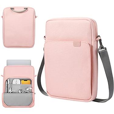 Imagem de TiMOVO Bolsa de transporte para tablet de 9 a 11 polegadas com alça de ombro para iPad Air M2/iPad Pro M4 2024, iPad 9/8/7th 10.2, iPad 10th 10.9, iPad Air 5/4th 10.9, Galaxy Tab S9/S8/A8/A9+, rosa