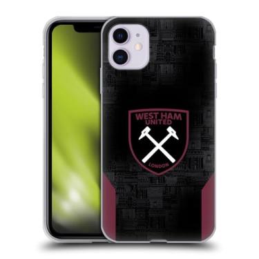 Imagem de Head Case Designs Capa de gel macio oficialmente licenciada pelo West Ham United FC Away 2024/25 Crest Kit compatível com Apple iPhone 11