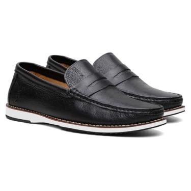 Imagem de Mocassim Masculino Em Couro Confortavel Macio Casual Dockside Drive Classico Floather (Preto, BR, Adulto, Numérico, 43)