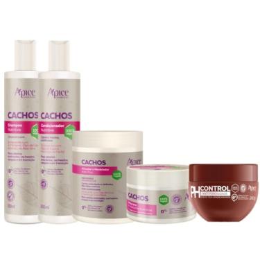 Imagem de Kit Apse Cachos Sh + Cond + Mascara + Ativador + PH Control Cachos Profissional Completo