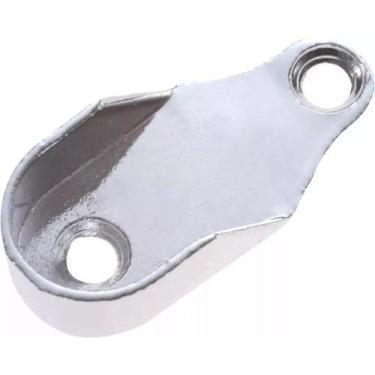 Imagem de Kit Com 4 Suporte Cabideiro Oval Para Tubo Oblongo Cromado - ferragens