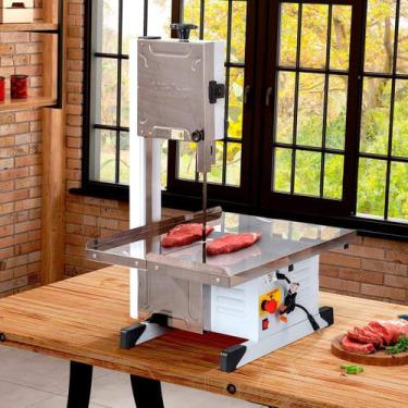 Imagem de Serra Fita de Bancada 56 x 66 x 92 Cm Mesa Móvel Aço Carbono Bivolt - 