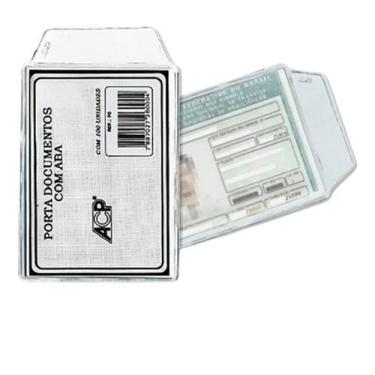 Imagem de Envelope Porta Documento Plástico Com Aba 65x90mm 50 Un. - ACP