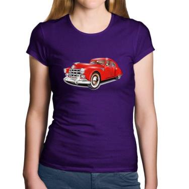 Imagem de Baby Look Algodão Retro Classic Red Car - Foca na Moda, Roxo, P