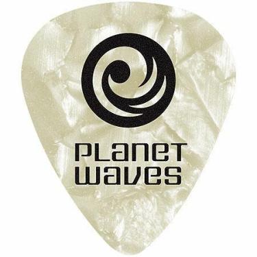 Imagem de Palheta Para Guitarra De Celuloide 1cwp2-10 - Branco Pérola - Leve - (