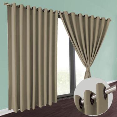 Imagem de cortina blackout Brenda quarto de janela 5,50 x 2,70 cinza - Bravin Co