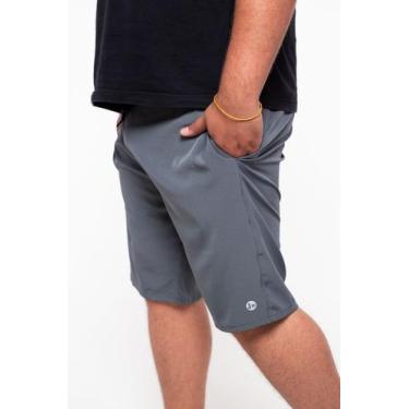 Imagem de Bermuda Plus Size Masculina Short Liso Tactel Premium Com Elastano - B