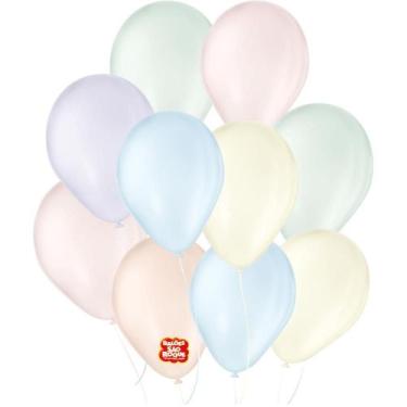 Imagem de Balão Redondo Nº07 CANDY Colors Sortido Pacote com 25 Unidades - Sao R