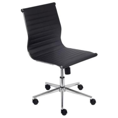 Imagem de Cadeira De Escritório Eames Esteirinha PU Baixa Sem Braço - Tatu Bola 