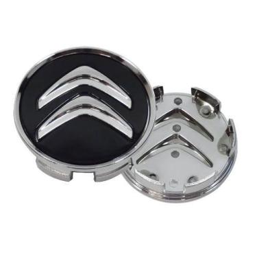 Imagem de Calota Miolo Tampa Centro Roda Citroen C3 C4 C5 Ds3 Ds4 Preta 60mm