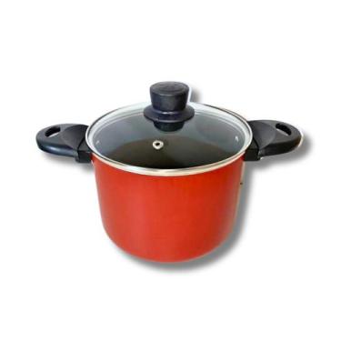Imagem de Caldeirão 16 Cm C Tampa Vidro Antiaderente 5 Camadas Teflon - Marcolar