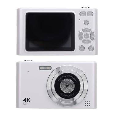 Imagem de Câmera Digital 4K para Fotografia e Vídeo, Câmera de Vídeo Digital retrô de 48 MP Com Tela IPS de 2,4 Polegadas, Zoom e Flash de 16x, Câmera Digital Compacta Anti-vibração para