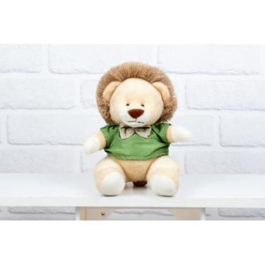 Imagem de PELUCIA SAFARI LEÃO PROVENCE 22 CM - PARA DECORAÇÃO (Camiseta e gravata verde liso)