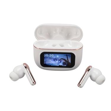 Imagem de Fones de Ouvido Bluetooth, Fones de Ouvido Estéreo Bluetooth Com Tempo de Reprodução de 4,5 Horas Com Tela LED, Redução de Ruído à Prova D'água Em Fones de Ouvido para Esportes,