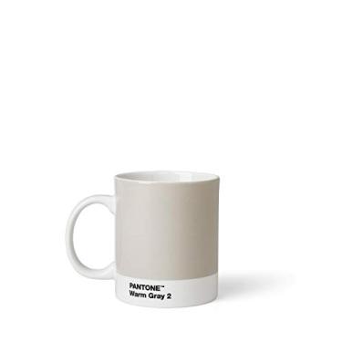 Imagem de Copenhagen Design Caneca Pantone, xícara de café/chá, porcelana fina (cerâmica), 375 ml, cinza 2 C, porcelana, cinza quente, 1 unidade (pacote com 1)