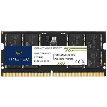 Imagem de Timetec 16GB DDR5 5600MHz PC5-44800 Unbuffered Non-ECC 1.1V CL46 1Rx8 Single Rank 262Pin SODIMM Laptop Memory RAM Upgrade
