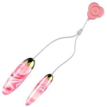 Imagem de Vibrador Bullet Brinquedos Sexuais Femininos, Mini Vibrador com 10 Modos de Vibração, Vibradores de Ovo Duplo Feminino Ponto G Estimulação Clitoriana Mamilo Brinquedos Sexuais Casais, Vibrador com (Cor rosa)