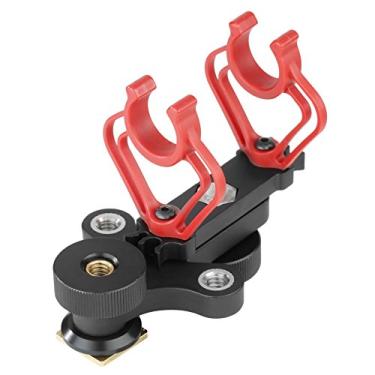 Imagem de Movo SMM100 Pro Suporte de choque de suspensão de nylon com sapata de câmera e suporte giratório para Rode, Azden, Audio-Technica, Sennheiser, outros microfones espingarda de 18-22 mm de diâmetro