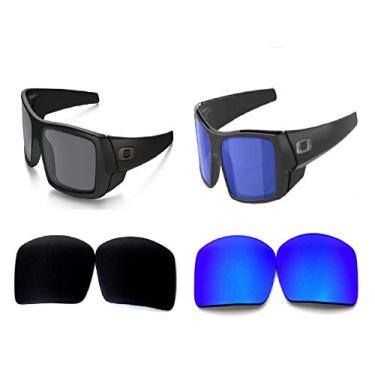 Imagem de Lentes de substituição Galaxy para Oakley Gascan polarizadas preto/azul 100% UVAB, Black/Blue, regular