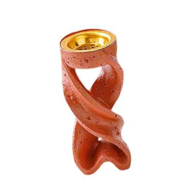 Imagem de Ｂｅｓｇａ Queimador de Incenso Escultura Resina Decoração Artística Charme Estatueta Incensário para Meditação Interior Casa árabe Festival Jantar Festa, vermelho, Tamanho real