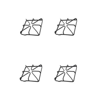 Imagem de Pacote com 4 wb31k10033 grelha compatível com GE Queimador Grate Fogão Peças General Electric Gas Range Fogão Superfície superior Grade Rack de ferro fundido adequado para WB31K10034, WB31K10065,