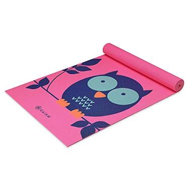 Imagem de Gaiam Tapete de ioga infantil para exercícios, ioga para crianças com estampas divertidas – hora de brincar para bebês, crianças e crianças pequenas ativas e calmas, coruja, 3 mm