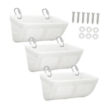 Imagem de Ｂｅｓｇａ Alimentador de gado, calha para alimentação de frango, cerca, água, fazenda, alimentação de animais, recipiente de alimentação de aves, leitões, Branco