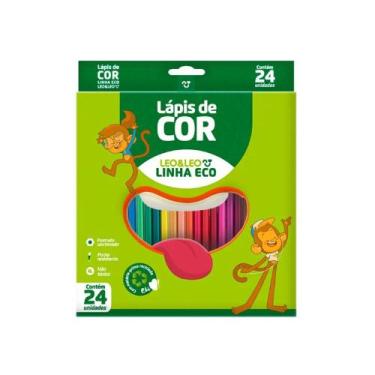 Imagem de Lápis De Cor 24 Cores Sextavado Leo&Leo
