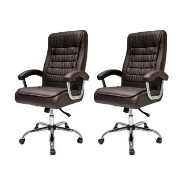 Imagem de Kit 2 Cadeiras de Escritório Big Ergonômicas Com 42 Molas Ensacadas Pr