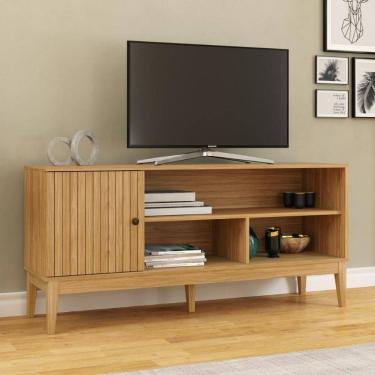 Imagem de Rack para TV até 52 Polegadas 1 Porta com Pés MB1056 Movelbento