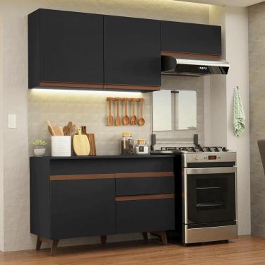Imagem de Armário de Cozinha Compacta 190cm Preto Reims Madesa 04
