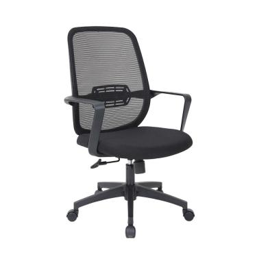 Imagem de Cadeira de Escritório Secretária Giratória Hank Preta