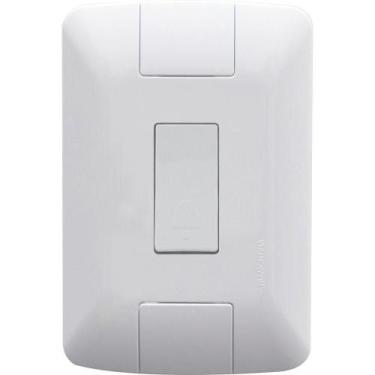Imagem de Conjunto 4x2 Com 1 Pulsador Campainha Tramontina Aria 6 A 250 V Branco
