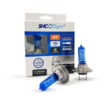 Imagem de Par De Lâmpada Super Branca H7 8500k 12v 55w Shockligth - SHOCKLIGHT