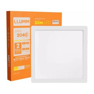 Imagem de Painel de Embutir Slim LED Quadrado 24W 3000K Bivolt 30X30CM Llum Bron
